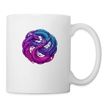 Celtic Triskelion Dragon Heart of Breizh - Mug - white - Right