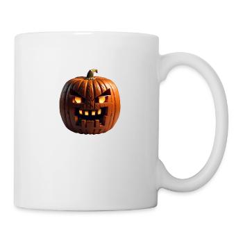 Halloween horror Evil Mine craft like Pumpkin - Mug - white - Right