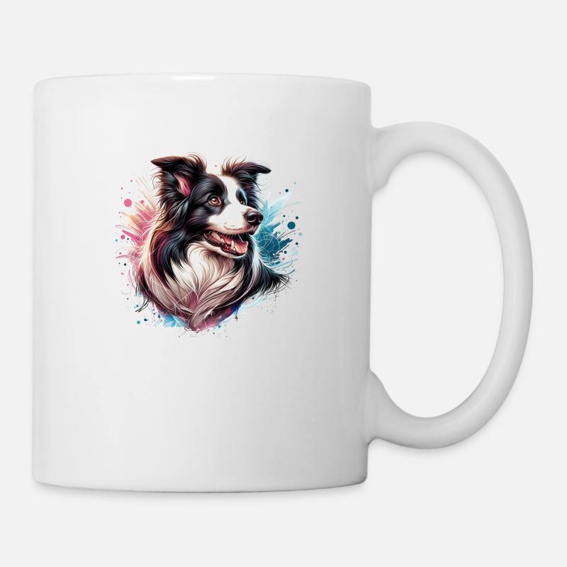 Border Collie : un choix à la mode pour les amoureux des chiens - Mug blanc - blanc