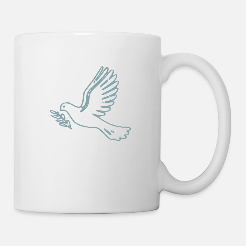 Friedenstaube - Tasse - Weiß