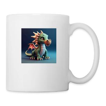 cute little baby dragon funny - Mug - white - Right