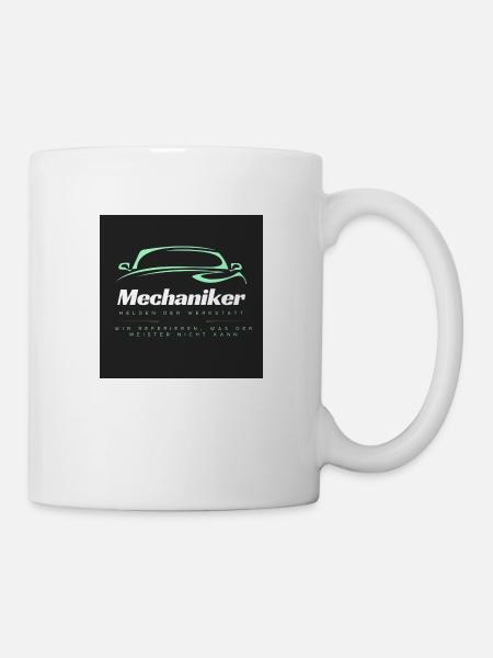 Mechaniker Shirt - Tasse - Weiß