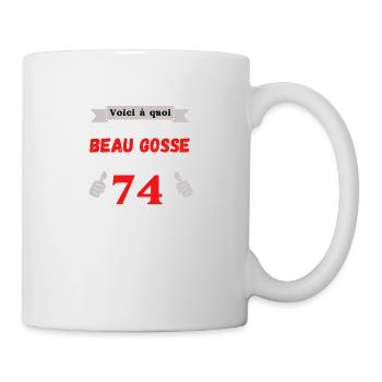 So sieht ein gutaussehender 74-jähriger Mann aus - Tasse - Weiß - Rechts