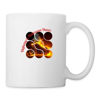 Flaming Biker, Halloween Fire - Mug - white - Right