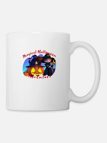 Kinderkarneval, entzückende Halloween-Köstlichkeiten - Tasse - Weiß