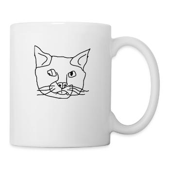 Katze - Tasse - Weiß - Rechts