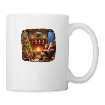 Santa Claus Christmas Gifts Christmas Tree Wafer - Mug - white - Right