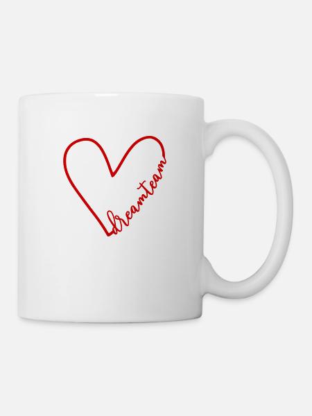 Herz Dreamteam - Tasse - Weiß