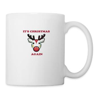 Reindeer its christmas again - Mug - white - Right