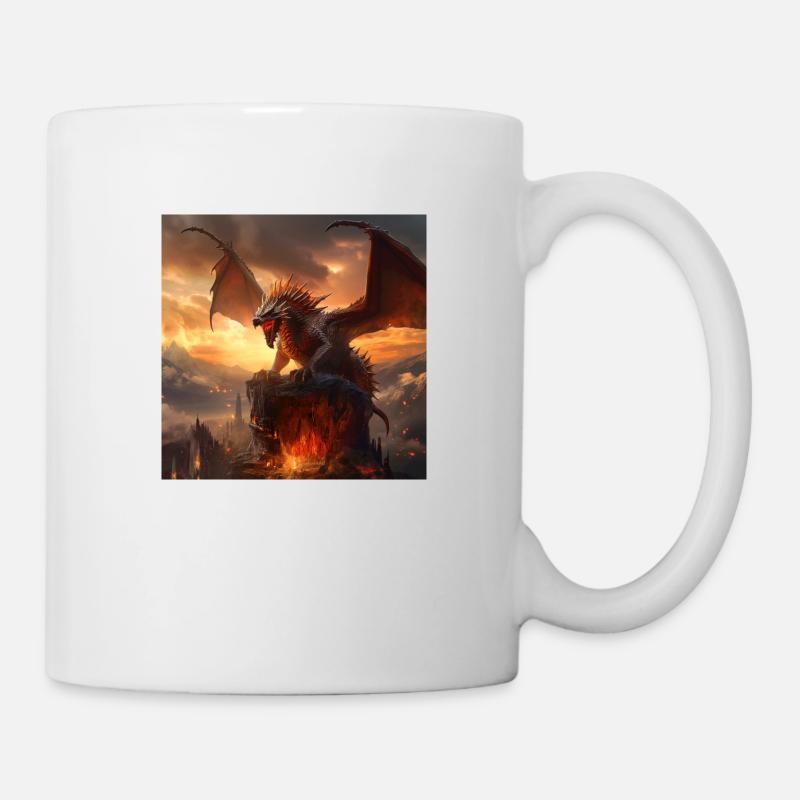 Drache - Tasse - Weiß
