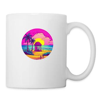 Ruhige rosa Abenddämmerung - Tasse - Weiß - Rechts
