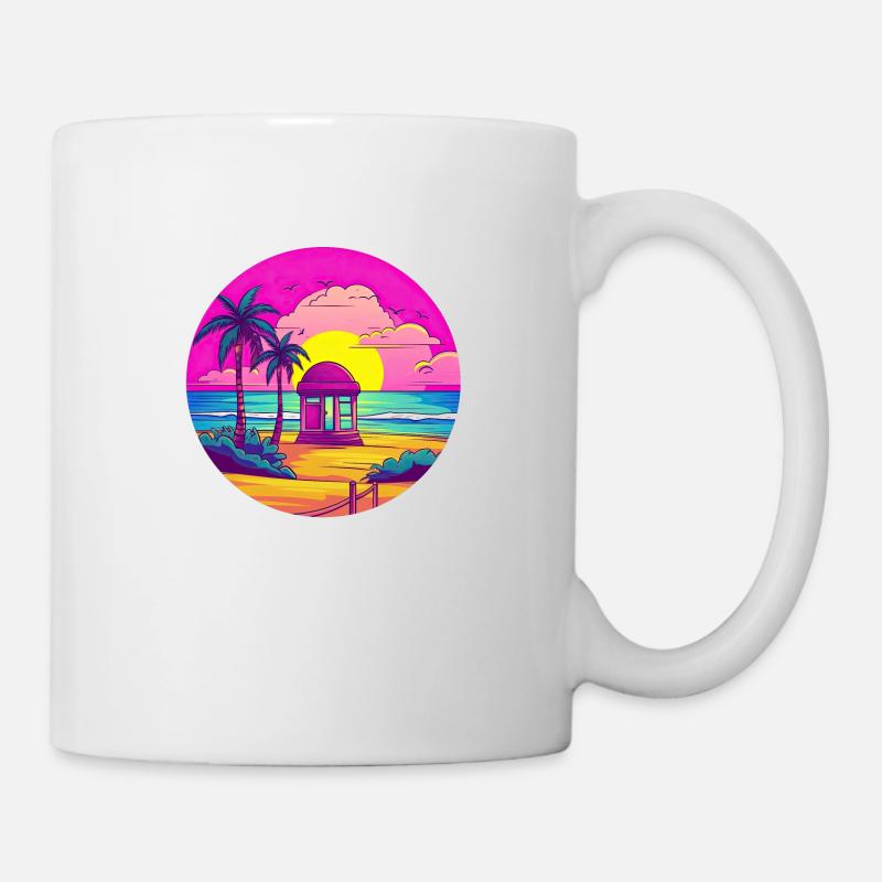 Crepuscolo rosa sereno - Tazza - bianco