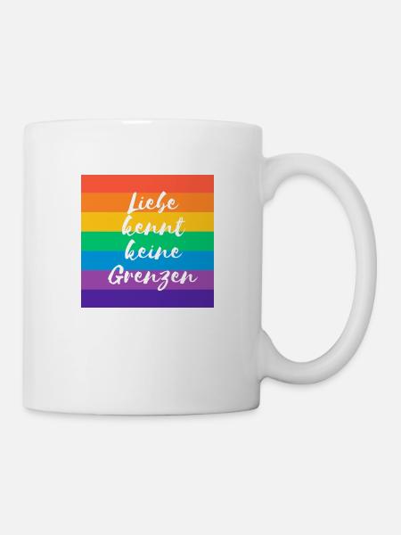 Liebe kennt keine Grenzen - Tasse - Weiß