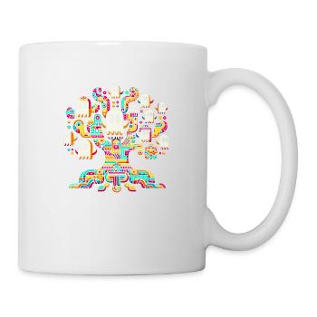 Pre-Columbian Pop Art Ghost Tree T-Shirt - Mug - white - Right