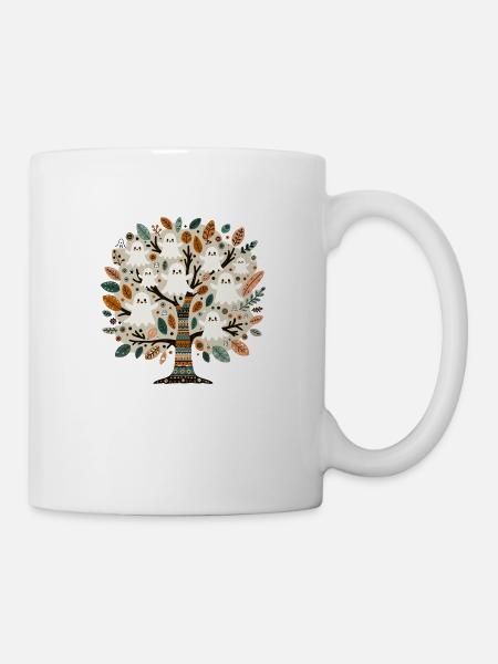Boho Ghost Tree T-Shirt - Mug - white