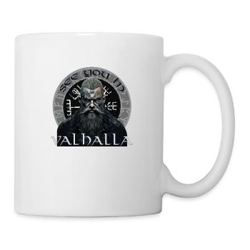Viking Valhalla Norseman Valhalla Vegvisir - Mug - white - Right