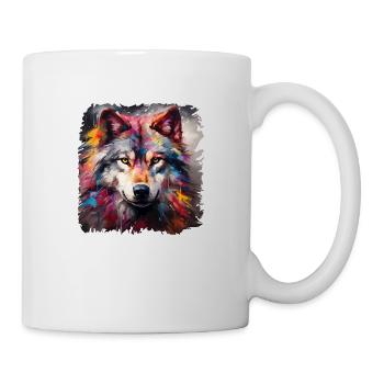 Geschenk Wikinger Wolf Krafttier Schamane Odin - Tasse - Weiß - Rechts