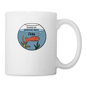 Comme un poisson dans l'eau - Mug blanc - blanc - Droite
