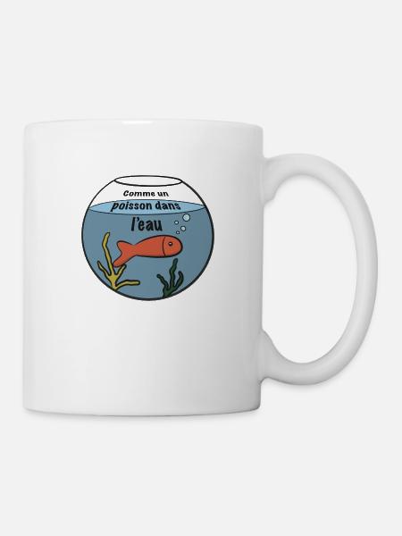 Comme un poisson dans l'eau - Mug blanc - blanc