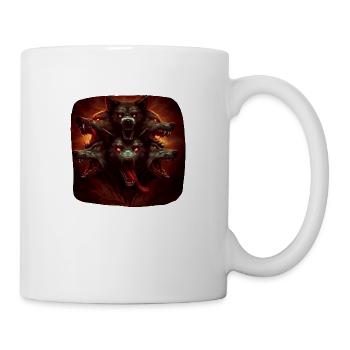 Teuflische Bestien Geisterhafter Albtraum Schwarze Magie - Tasse - Weiß - Rechts