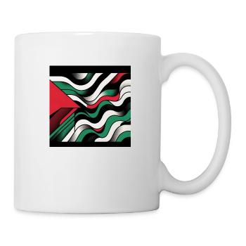 Palästina Farbspiel: Modernes Abstrakt-Design - Tasse - Weiß - Rechts