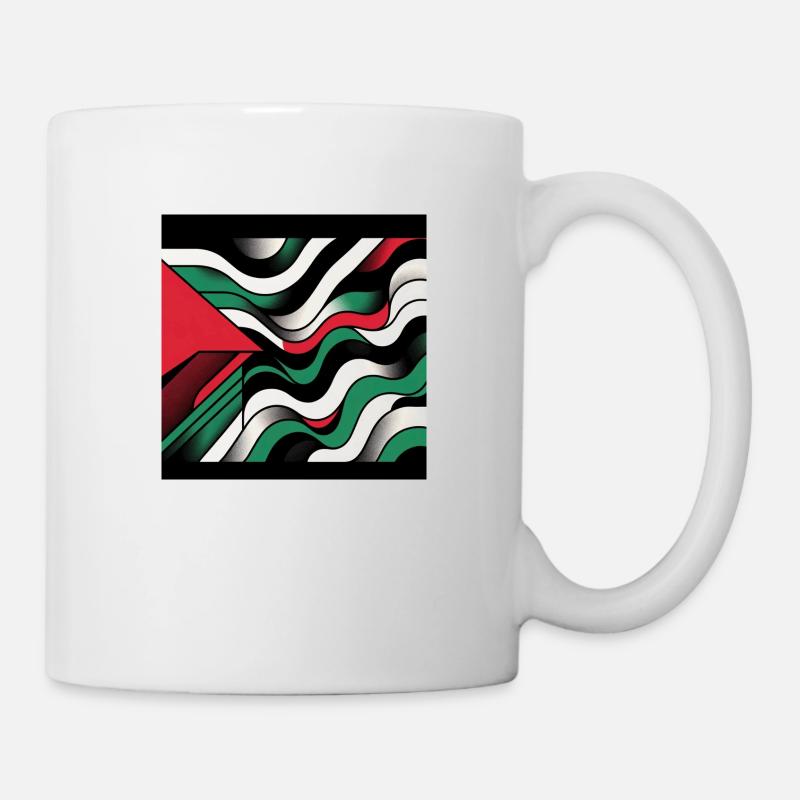 Palestine Color Game: Modern Abstract Design - Mug - white
