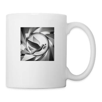 Friedens-Taube mit Geometrie - Tasse - Weiß - Rechts