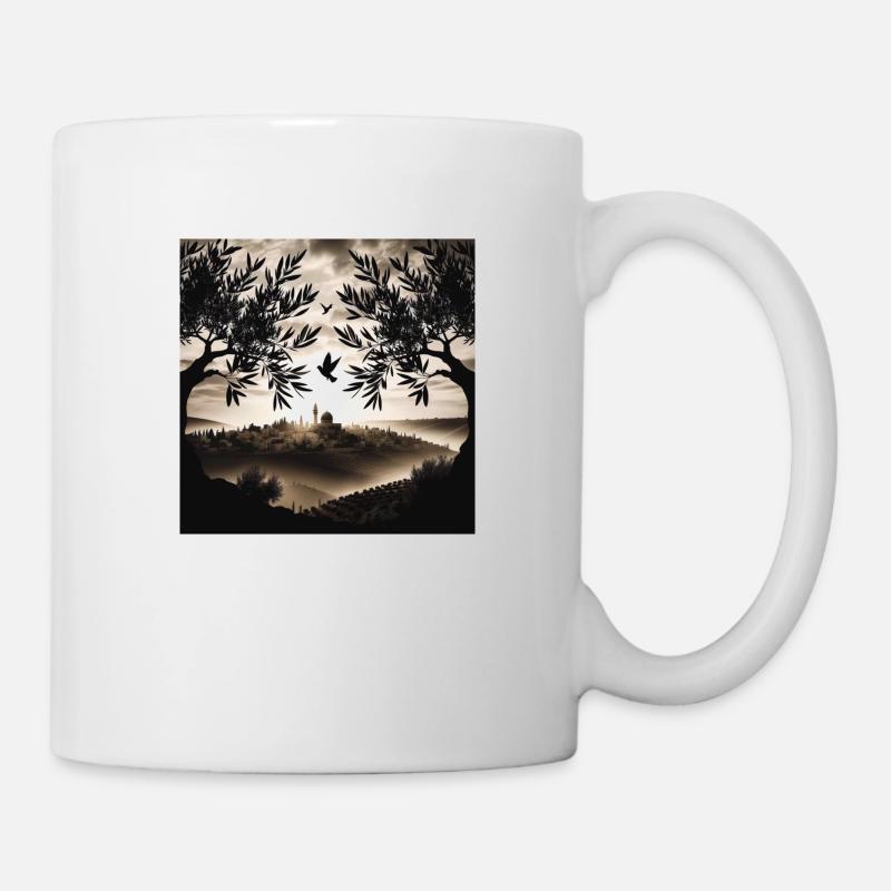 Palästina-Peace-Silhouette - Tasse - Weiß