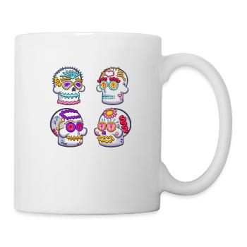 Crânes en sucre - Mug blanc - blanc - Droite