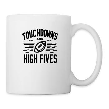 Touchdowns und High Fives - Tasse - Weiß - Rechts
