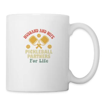 Husband And Wife Pickleball Partners For Life - Mug - white - Right