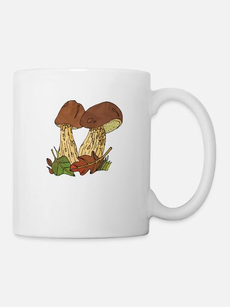 Pilze - Tasse - Weiß