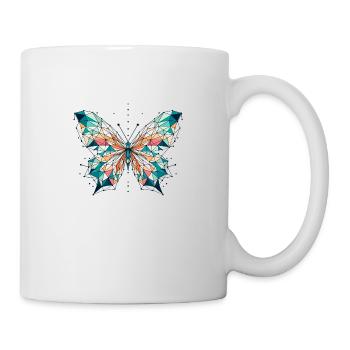 Schmetterling // Butterfly - Tasse - Weiß - Rechts