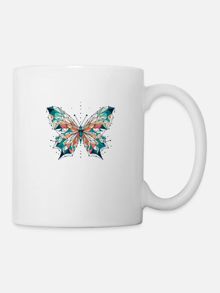 Schmetterling // Butterfly - Tasse - Weiß