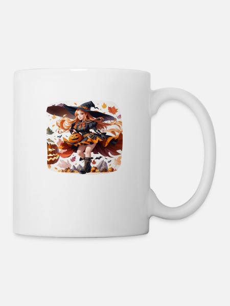 Zauberin Kürbis Spooky Spooky Gruselig Grausam - Tasse - Weiß