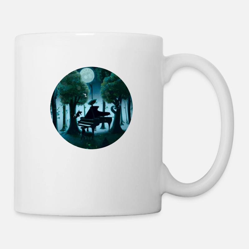 Piano dans la forêt - Mug blanc - blanc