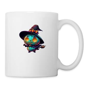 halloween - monstre avec chapeau de sorciere - Mug blanc - blanc - Droite