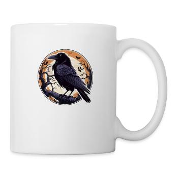 halloween ou hard rock - corbeau - Mug blanc - blanc - Droite