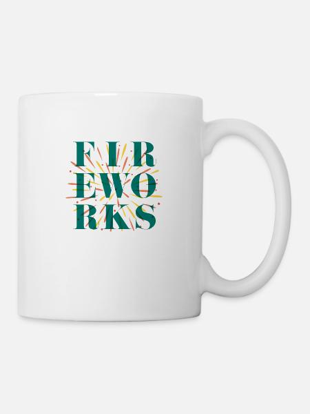 Feuerwerk - Tasse - Weiß