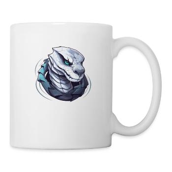 Illustration einer Schlange - Tasse - Weiß - Rechts