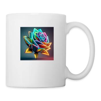 rose colorée - Mug blanc - blanc - Droite