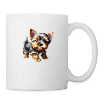 Dog Owner Yorkshire Terrier Puppy Dog - Mug - white - Right