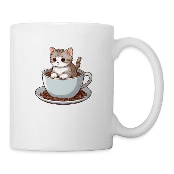Cat Sitting in Coffee Cup Coffee Drinker - Mug - white - Right
