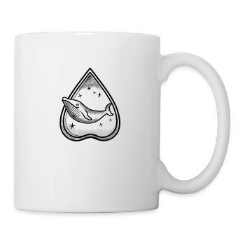 Ouija board pointer Whale and stars - Mug - white - Right