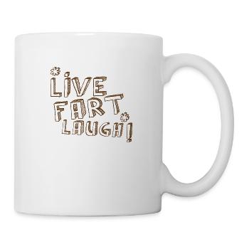 live fart laugh! - Mug - white - Right