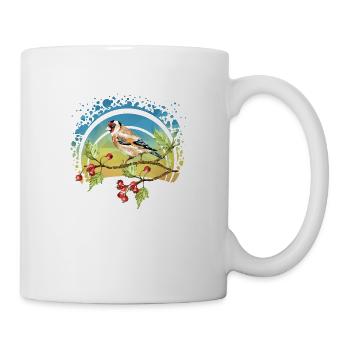 Oiseau coloré - Mug blanc - blanc - Droite