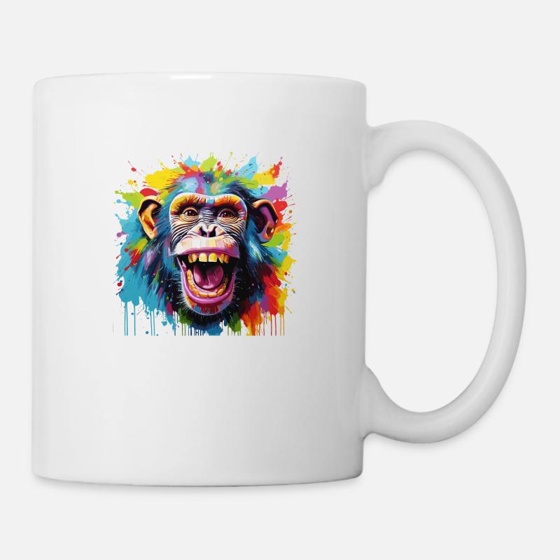 the monkey's laughter - Mug - white