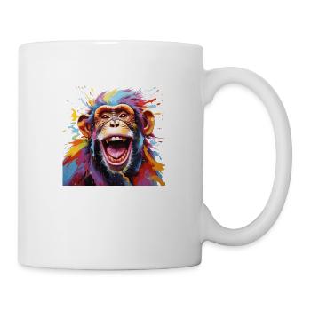 Chimpanzé Joie - Mug blanc - blanc - Droite