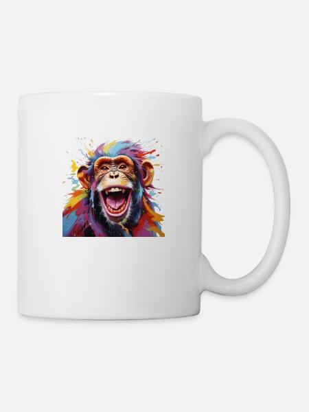 Chimpanzé Joie - Mug blanc - blanc