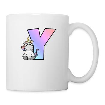 Unicorn Letter Y - Mug - white - Right